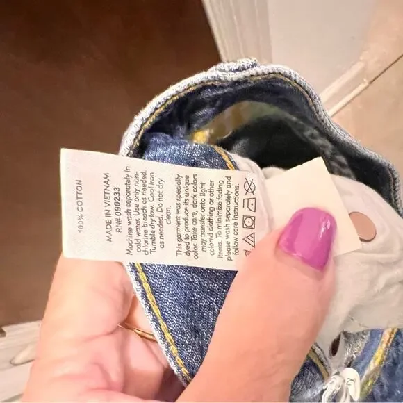 Pacsun ultra high rise vintage button fly floral embroidered size 26 - Picture 7 of 7